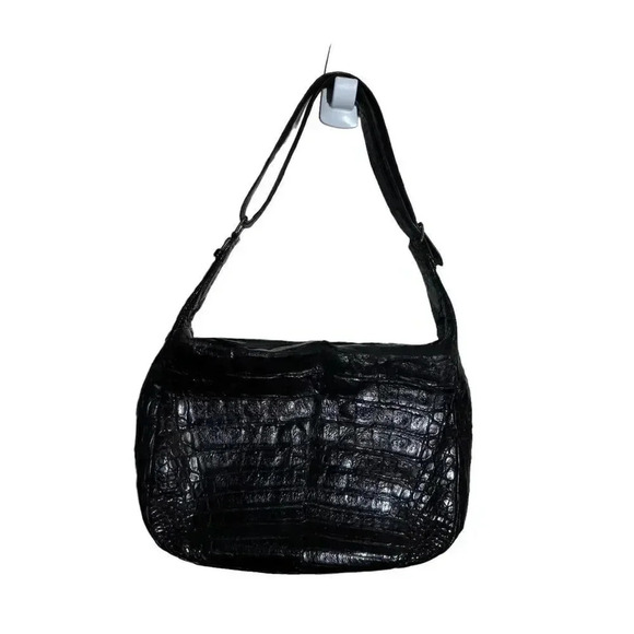 Vintage Alligator leather brown hobo handbag from Florance Italy 80's - Picture 11 of 11